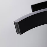 Zosh Modern Waterfall Spout One Hole Solid Brass Vessel Sink Faucet in Antique Black
