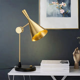 Gold & Schwarz Swing Arm Tischlampe Moderne Schreibtischlampe aus Metall