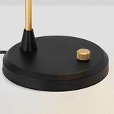 Lampe de table à bras swing en or et noir lampe de bureau en métal moderne