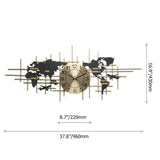 Reloj de arte escandinavo Mapa creativo Reloj de pared de metal moderno