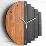 抽象的な産業スタイルの創造的な木製の壁時計家庭用芸術的な装飾