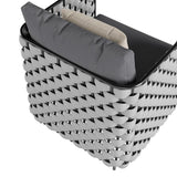 27,6 "Sofa de terrasse extérieur moderne de large en aluminium et corde avec coussin en gris