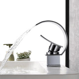 Mooni Chrome Waterfall Bathroom Sink Faucet Single Handle