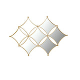 Luxury Gold Metal Wall Mirror Geometric Rhombus Home Decor