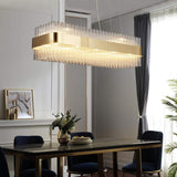 Modern Glass Tubes Kitchen Island Light with Gold Stainless Steel Frame-Richsoul-Ceiling Lights,Island Lights,Lighting