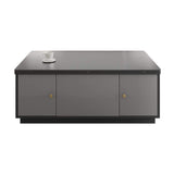 Modern Gray Multifunctional Square Lift-top Coffee Table-Coffee Tables,Furniture,Living Room Furniture