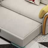 90.6" Full Sleeper Sofa Leath-Aire Upholstered Convertible Sofa with Storage-Richsoul-Daybeds,Furniture,Living Room Furniture
