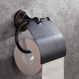 Bella Antik-Schwarz-Wand-Toilettenpapierhalter & Abdeckung Messing