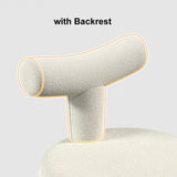 Tabouret de vanité boucle blanc moderne avec siège rond et chaise de vanité à chambre arrière