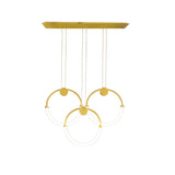 Modernes, minimalistisches Einzelkreis-Kücheninsellicht in Gold Cool Light