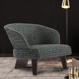 Dark Gray Contemporary Linen Upholstered Accent Chair with Stainless Steel Base-Chairs &amp; Recliners,Furniture,Living Room Furniture