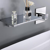 Cascade mural chrome chrome à handle de salle de bain robinet laiton solide