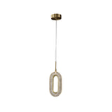 Lámpara colgante de anillo dorado Iluminación LED de 1 luz con cable ajustable