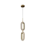 Lámpara colgante de anillo dorado Iluminación LED de 1 luz con cable ajustable