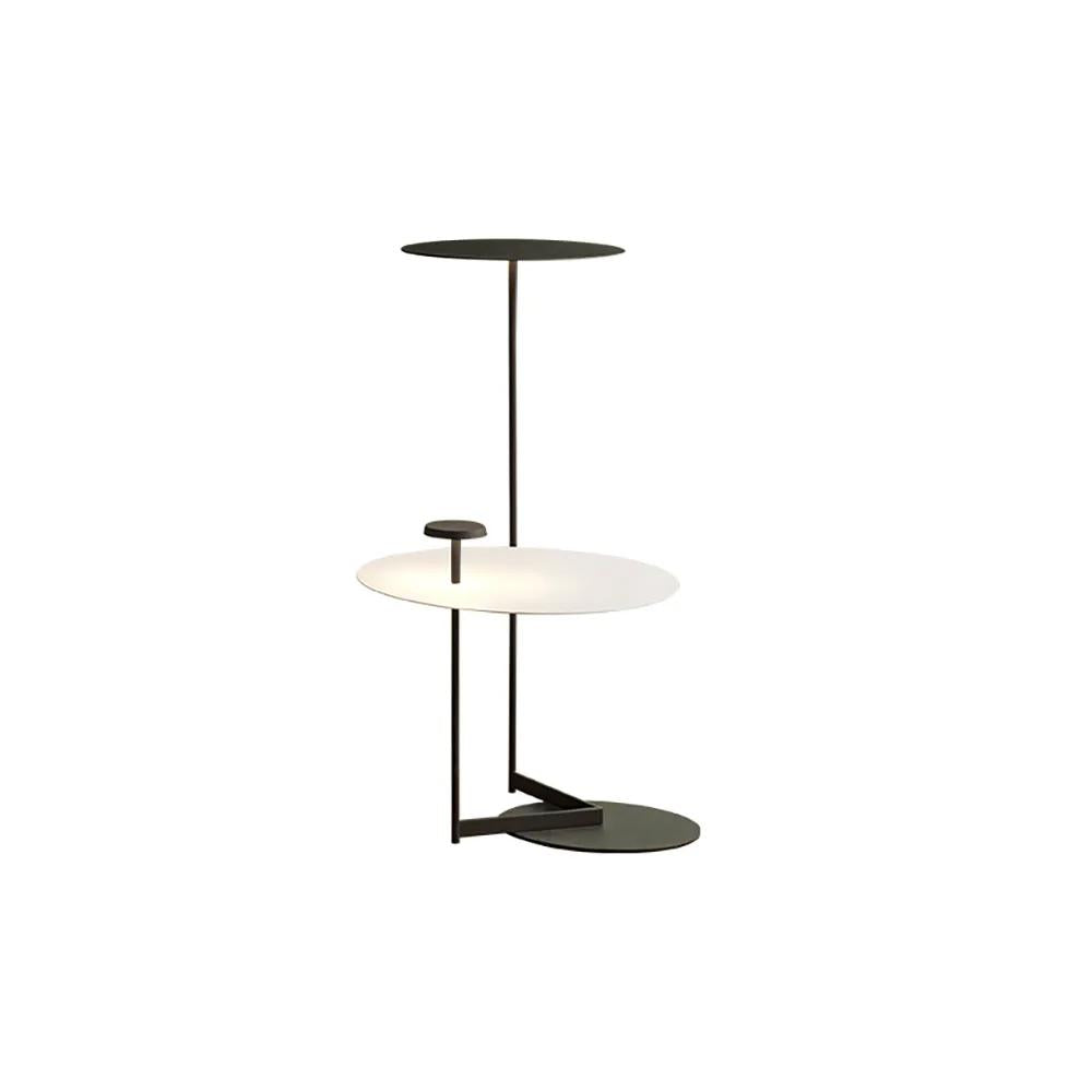 Modern Floor Lamp with Shelf Novelty Design Black Standing Lamp Foot Switch