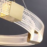 Moderne, minimalistische Ring-Pendelleuchte aus Acryl mit verstellbaren Kabeln