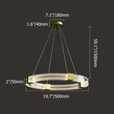 Modern Minimalist Ring Acrylic Pendant Light with Adjustable Cables