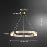 Modern Minimalist Ring Acrylic Pendant Light with Adjustable Cables