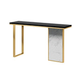 39インチ モダンな長方形コンソールテーブル 木製トップ玄関テーブル付き