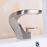 Modern Creative Bathroom Sink Faucet Single Handle One-Hole Sink Faucet Brass