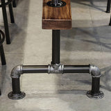 Industrial Natural 71" 7 Piece Bar Table Set with Shelf