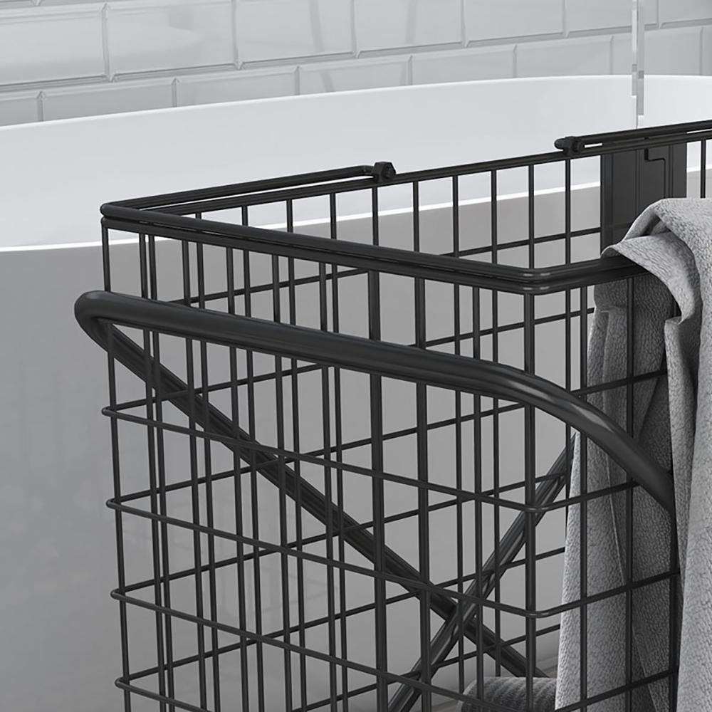 Tierney Modern Stainless Steel Matte Black Bathroom Shelf Wall  Mounted-Wehomz