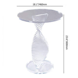 Contemporary Round Acrylic Side Table-End &amp; Side Tables,Furniture,Living Room Furniture