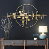 3d Gold Modern Style Decor Metal Home Hanging Art