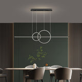 Black Island light for Kitchen LED Hanging Light with Ring Shape