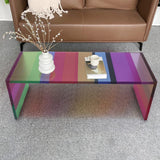 47.2" Modern Rectangular Coffee Table Acrylic