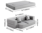 79" Modern Folding Sofa Bed Upholstered Sofa Leath-Aire Sofa