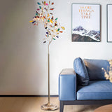 Modern 9-Light Agate Tree Floor Lamp with Foot Switch