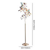 Modern 9-Light Agate Tree Floor Lamp with Foot Switch