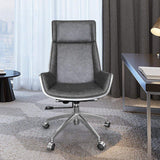 Leath-Aire Executive Chair Upholstered Office Chair with Aluminum Veneer-Furniture,Office Chairs,Office Furniture