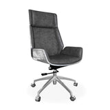 Leath-Aire Executive Chair Upholstered Office Chair with Aluminum Veneer-Furniture,Office Chairs,Office Furniture