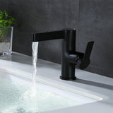 Modern Black Single Hole Bathroom Sink Faucet Intelligence Temperature Digital Display