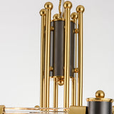 Modern Tiered Chandelier Ceiling Light with Adjustable Height in Black & Gold