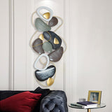 Luxuriöse kreative Metall-Stein-Dekoration, moderne Wanddekoration, 53,1 "L x 25,5" H