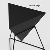 Moderner schwarzer geometrischer Holz-Beistelltisch mit Akzent-Beistelltisch