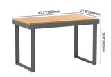 4 pièces en aluminium en bois d'extérieur canapé sectionnel ensemble pour 5 personnes avec table à manger en gris