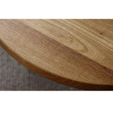 2 pièces Mid Century Pine Wood et Acrylique Table basse ronde Round Ensemble en naturel