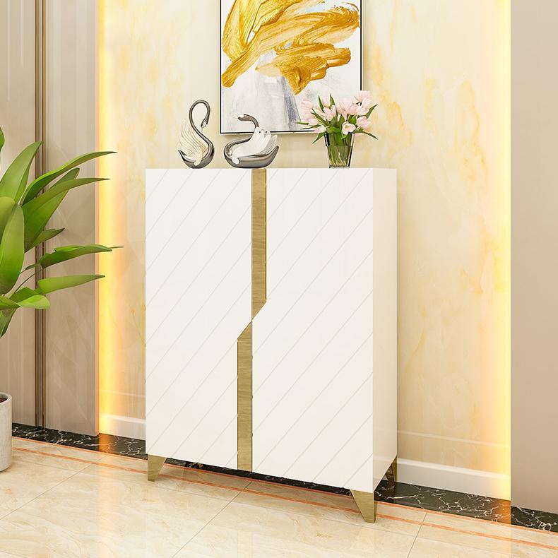 White Shoe Storage Cabinet 5 Shelves Entryway Shoe Storage for 20 Pairs Shoes
