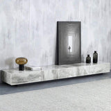 Modern TV Stand with Stone Top & Drawers in Gray for 100 inch TVs-Furniture,Living Room Furniture,TV Stands