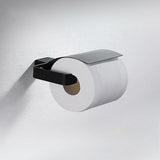 Tierney Contemporary mattschwarzer Wand-Toilettenpapierhalter mit Deckel