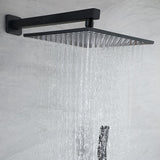 Sistema de ducha montado en la pared de 10" en oro cepillado con caño para bañera de latón macizo