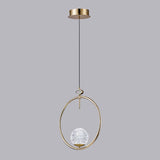 Gold 1-Light Lead Lead Leadant Light Light Acrylic Globe لغرفة النوم وغرفة المعيشة