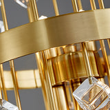 Leichte Luxus-Kristallwandleuchte mit goldener Rückplatte für den Eingangsbereich