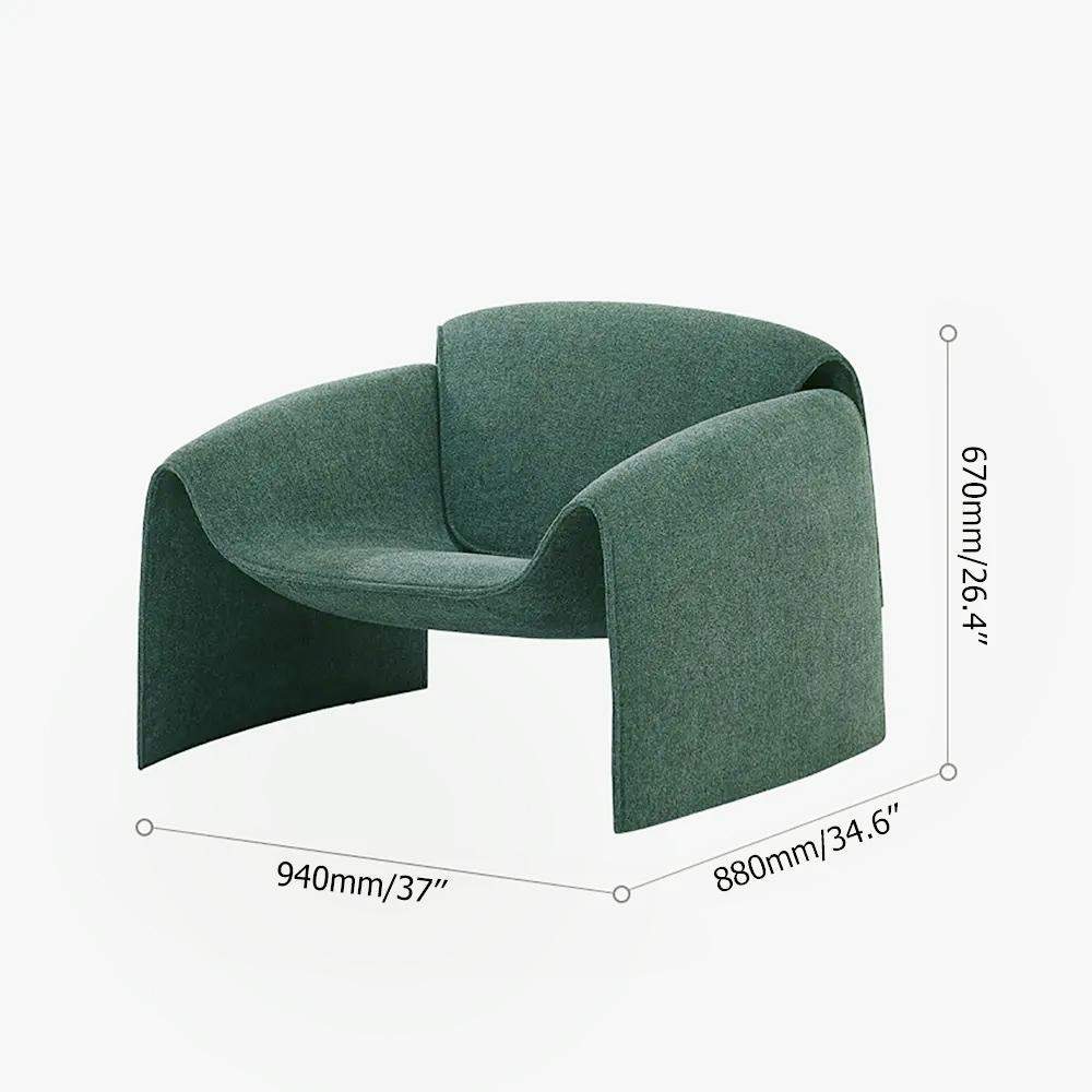 Modern Deep Green Accent Chair Velvet Upholstered Chair for Living Room-Richsoul-Chairs &amp; Recliners,Furniture,Living Room Furniture