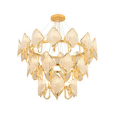 Postmodern 2-Tier K9 Crystal Chandelier with Iron Frame in Gold