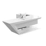 Modern L-Shaped Desk with Storage in MDF & Metal White Computer Desk Left Hand-Desks,Furniture,Office Furniture